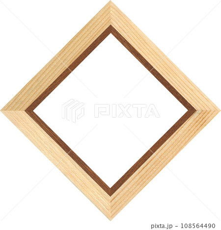 Wooden marquetry frame, wooden frame made of a combination of different woods 108564490