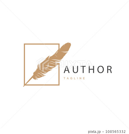 Feather Silhouette Logo, Author Design Luxury Simple Elegant Vector Illustration Template Feather Silhouette Logo, Author Design Luxury Simple Elegant Vector Illustration Template 108565332