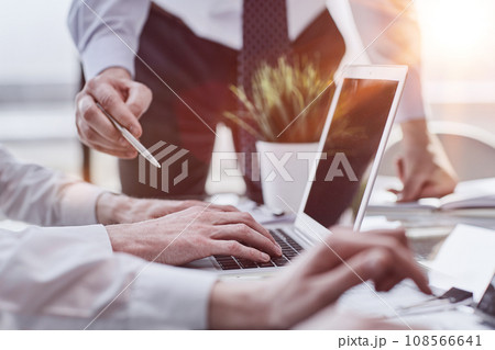 Recruitment, contract and business employment concept. HR review the profile resume of the job applicant. 108566641