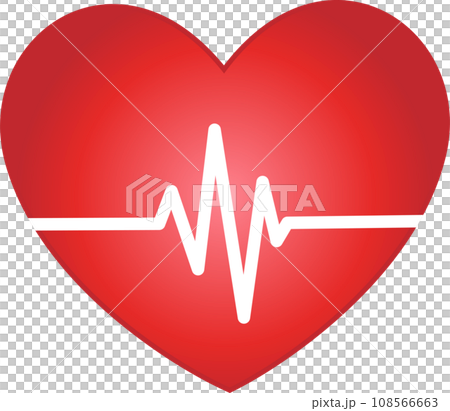 Heartbeat icon and electrocardiogram, heart rhythm concept 108566663