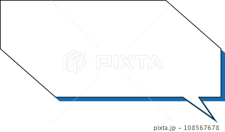 シンプル　吹き出し　六角形 108567678