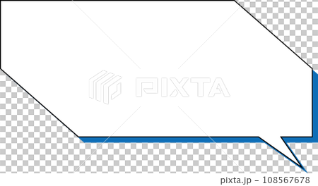 Simple speech bubble hexagon 108567678