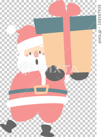 merry christmas and happy new year with cute santa claus and gift box, flat png transparent element cartoon character design merry christmas and happy new year with cute santa claus and gift box, flat png transparent element cartoon character design 108567939