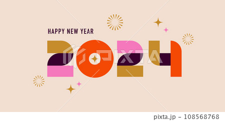 Happy New Year, poster, banner and card design 108568768