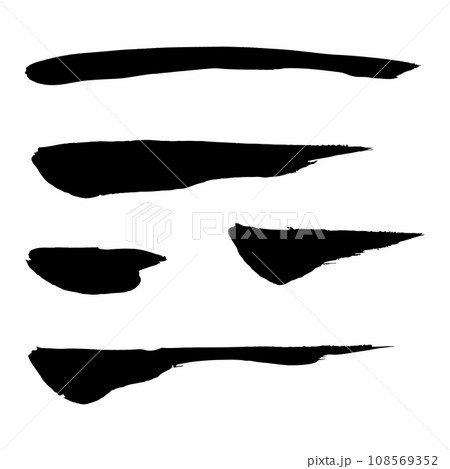 和風素材　筆で描かれた線のイラストセット　ベクター 108569352