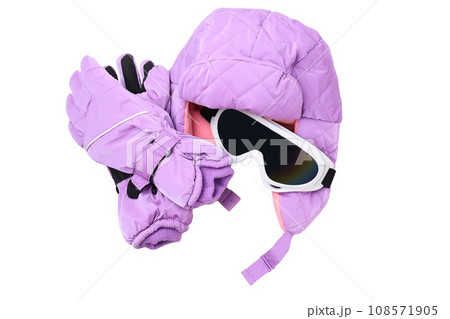 PNG,warm, winter hat with ski goggles, isolated on white background PNG,warm, winter hat with ski goggles, isolated on white background 108571905