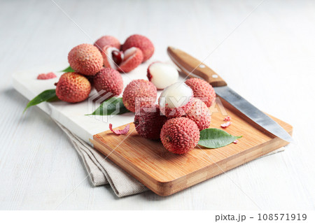Lychee, concept of fresh and ripe exotic food 108571919