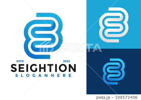 Letter S Eight Solution Logo design vector symbol icon illustration 108572406
