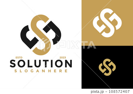 Letter Sb Infinity Solution Logo design vector symbol icon illustration 108572407