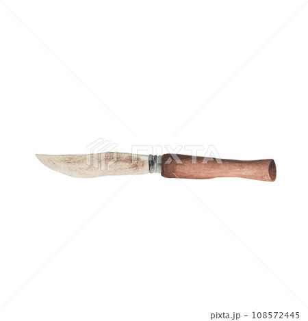 illustration with wooden kitchen utensils 108572445