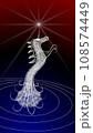 Unicorn light line drawing illustration 108574449