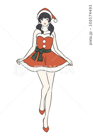 サンタの衣装を着た女の子 108574493