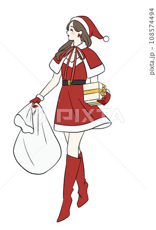 サンタの衣装を着た女の子 サンタの衣装を着た女の子 108574494