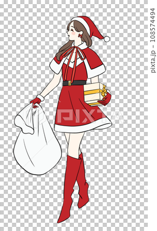 サンタの衣装を着た女の子 サンタの衣装を着た女の子 108574494