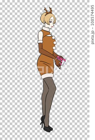クリスマスの衣装を着た女の子 クリスマスの衣装を着た女の子 108574495