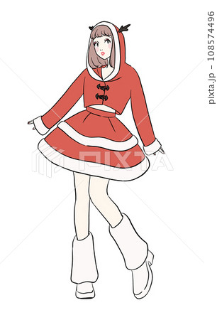 サンタの衣装を着た女の子 サンタの衣装を着た女の子 108574496