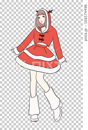 サンタの衣装を着た女の子 サンタの衣装を着た女の子 108574496
