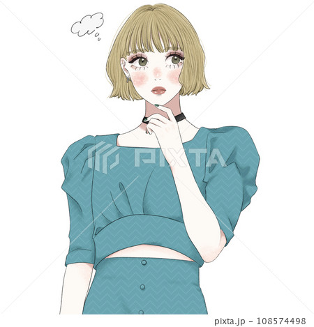 考え事をする女性 108574498