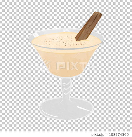 可愛的蛋酒飲料插畫01 108574560