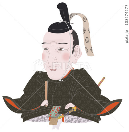 吉川広家 肖像画デフォルメ 吉川広家 肖像画デフォルメ 108574577