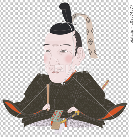 吉川広家 肖像画デフォルメ 吉川広家 肖像画デフォルメ 108574577