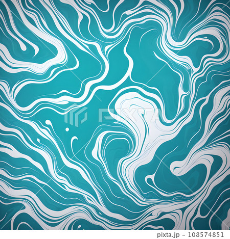 Abstract design ocean water blue white  108574851