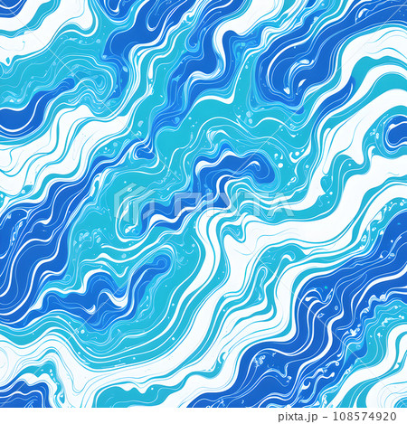 Abstract design ocean water blue white  108574920