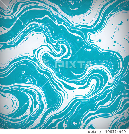 Abstract design ocean water blue white  108574960