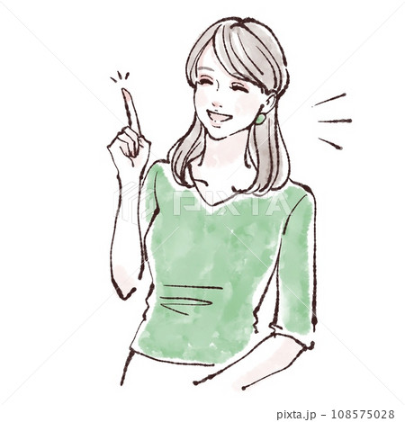 説明をする女性・女の子のイラスト素材 説明をする女性・女の子のイラスト素材 108575028