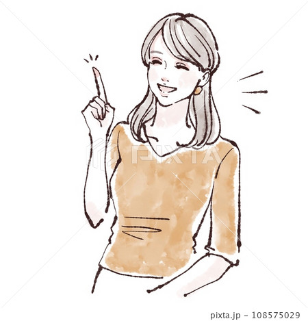 説明をする女性・女の子のイラスト素材 説明をする女性・女の子のイラスト素材 108575029