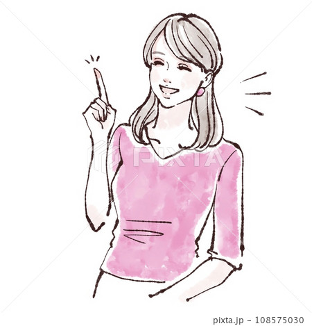 説明をする女性・女の子のイラスト素材 説明をする女性・女の子のイラスト素材 108575030