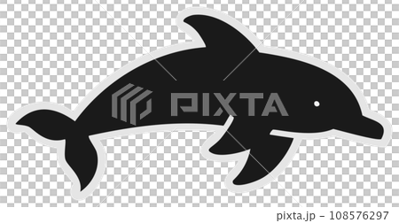 海豚圖示黑色 海豚圖示黑色 108576297