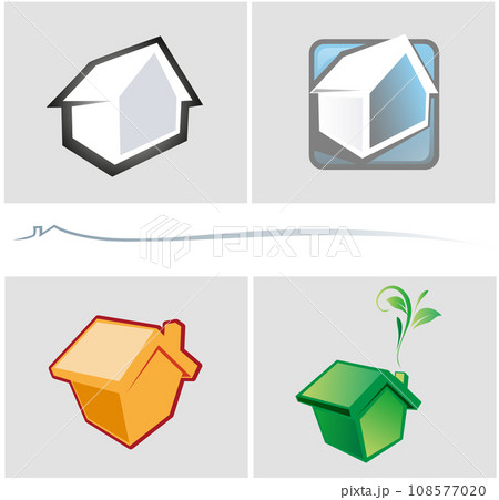 Real estate logo design set. vector illustration 108577020
