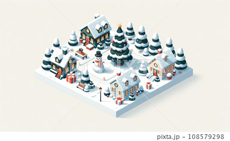 クリスマスの街並み 108579298