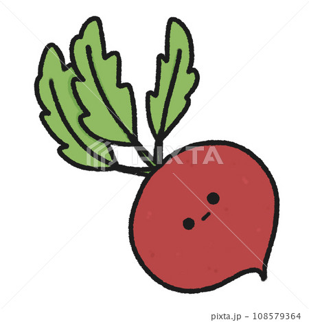 Hand-drawn beetroot, Cute fruit, vegetable, character design in doodle style Hand-drawn beetroot, Cute fruit, vegetable, character design in doodle style 108579364