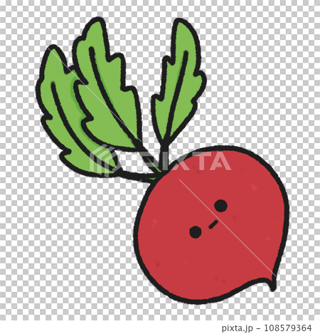 Hand-drawn beetroot, Cute fruit, vegetable, character design in doodle style Hand-drawn beetroot, Cute fruit, vegetable, character design in doodle style 108579364