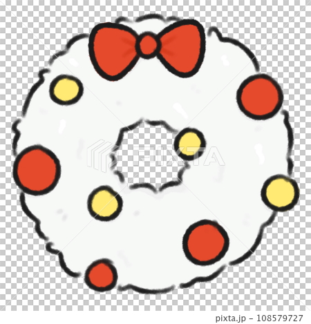 Cute White Christmas wreath Doodle element, Festival signs and symbols, Hand drawn in doodle style Cute White Christmas wreath Doodle element, Festival signs and symbols, Hand drawn in doodle style 108579727