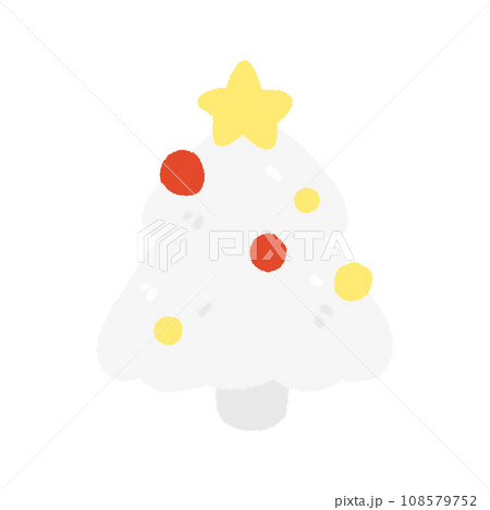 Cute White Christmas tree Doodle element, Festival signs and symbols, Hand drawn in doodle style Cute White Christmas tree Doodle element, Festival signs and symbols, Hand drawn in doodle style 108579752