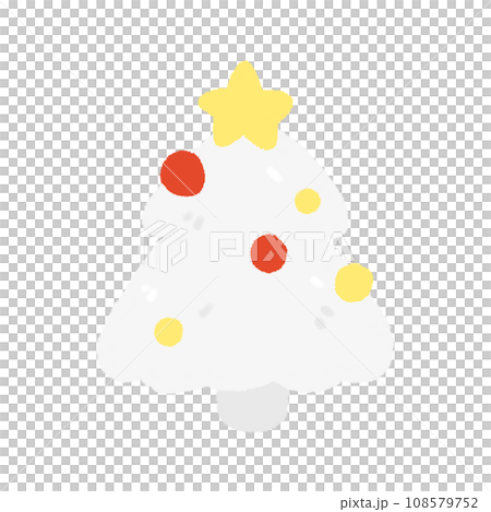 Cute White Christmas tree Doodle element, Festival signs and symbols, Hand drawn in doodle style Cute White Christmas tree Doodle element, Festival signs and symbols, Hand drawn in doodle style 108579752