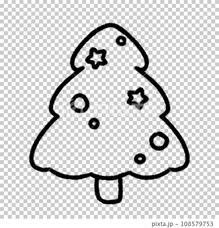 Cute Christmas tree Doodle element, Festival signs and symbols, Hand drawn in doodle style Cute Christmas tree Doodle element, Festival signs and symbols, Hand drawn in doodle style 108579753