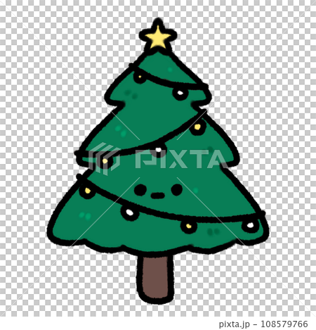 Cute Christmas tree Doodle element, Festival signs and symbols, Hand drawn in doodle style 108579766