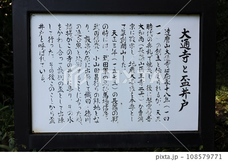 大通寺 城藪稲荷と盃井戸 大通寺 城藪稲荷と盃井戸 108579771