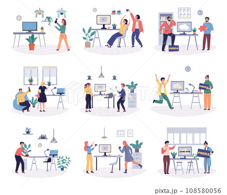 Colleagues vector illustration. Successful teamwork relies on open communication, cooperation, and shared vision among colleagues The colleagues concept explores dynamics professional relationships 108580056