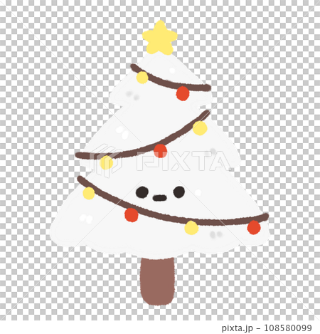 Cute White Christmas tree Doodle element, Festival signs and symbols, Hand drawn in doodle style Cute White Christmas tree Doodle element, Festival signs and symbols, Hand drawn in doodle style 108580099