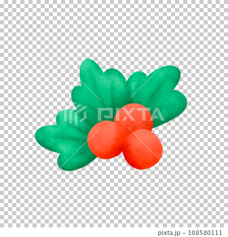 Christmas wreath watercolor illustration, Cute Doodle element 108580111