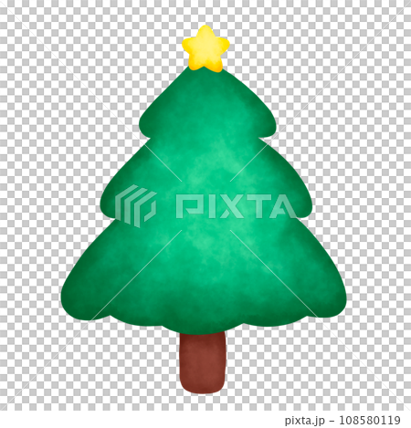 Christmas tree watercolor illustration, Cute Doodle element Christmas tree watercolor illustration, Cute Doodle element 108580119