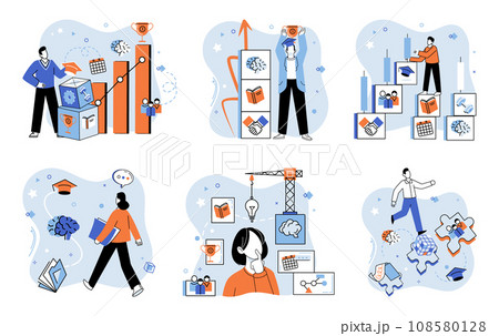 Personal growth. Vector illustration. The personal growth concept emphasizes continuous self improvement and development Achieving personal growth brings sense accomplishment and fulfillment Personal growth. Vector illustration. The personal growth concept emphasizes continuous self improvement and development Achieving personal growth brings sense accomplishment and fulfillment 108580128