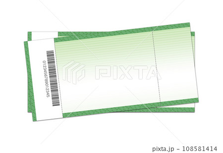 チケットのイラスト リアル チケットのイラスト リアル 108581414