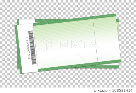 チケットのイラスト リアル チケットのイラスト リアル 108581414