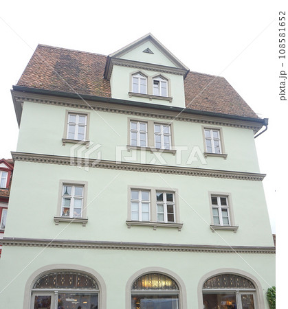The facades of historical buildings at Rothenburg ob der Tauber where is the fortified city at Germany. The facades of historical buildings at Rothenburg ob der Tauber where is the fortified city at Germany. 108581652